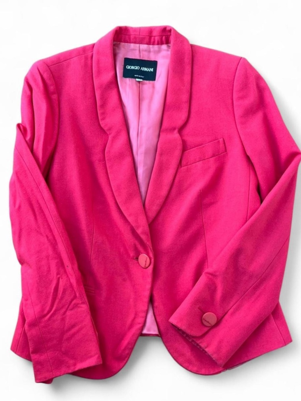 Giorgio Armani Women's Hot Pink Single-Button Blazer